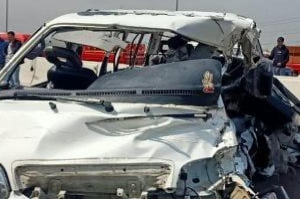 إصابة 7 أشخاص إثر انقلاب ميكروباص بطريق إسكندرية الصحراوى