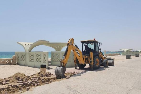 بدء أعمال صيانة وتطوير الواجهة البحرية بالخفجي بطول 3 كيلومترات