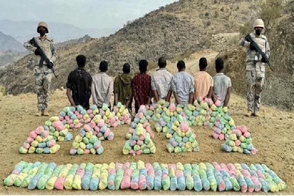 القبض على 8 مخالفين لنظام أمن الحدود لتهريبهم 160 كيلوجرامًا من القات