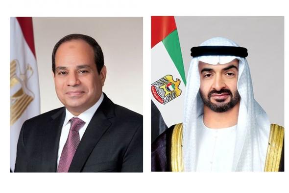 رئيس الدولة والرئيس المصري يبحثان العلاقات الأخوية والتطورات الإقليمية