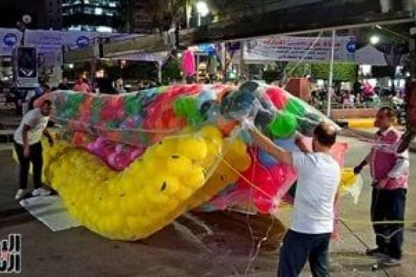 مسجد مصطفى محمود يتزين لاستقبال صلاة عيد الأضحى وسط أجواء من البهجة
