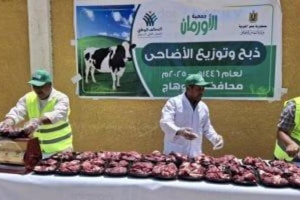 الأورمان عضو التحالف الوطنى توثّق مراحل ذبح وتوزيع الأضاحى بجميع المحافظات