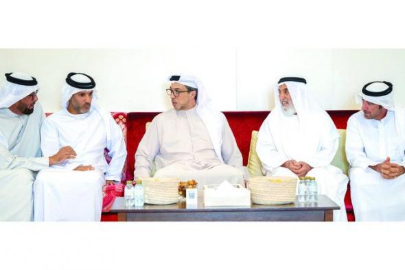 منصور بن زايد يعزي في وفاة حمد بن جابر الهاملي