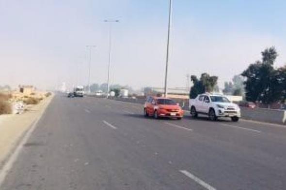إعادة فتح الطريق الإقليمى بعد غلقه بسبب الشبورة المائية فى المنوفية