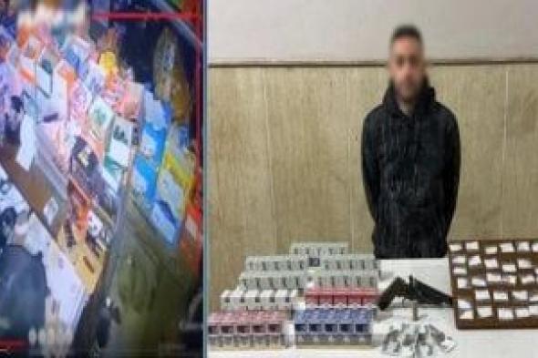 كاميرات المراقبة تفضح سارق محل فى كفر الشيخ.. فيديو