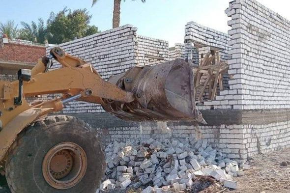 إزالة 895 حالة تعد على أملاك الدولة في بني سويف خلال الموجة 27