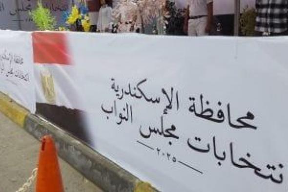 توافد الناخبين للمشاركة فى التصويت بانتخابات مجلس النواب بالإسكندرية.. فيديو