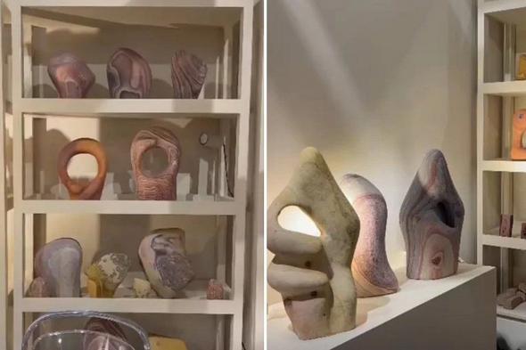 في معرض "بنان".. حلوة العطوي تُجسّد 40 عامًا من الإبداع والتراث بالنحت على الحجر الرملي