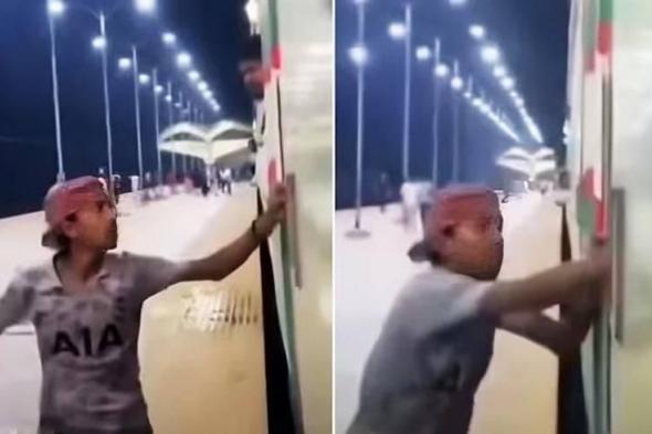 بائع يركض خلف قطار لاسترداد أمواله من راكب(فيديو)