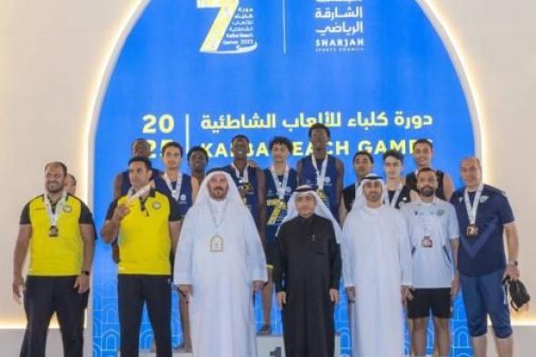 سعيد بن صقر يتوج كلباء بلقب شباب الطائرة