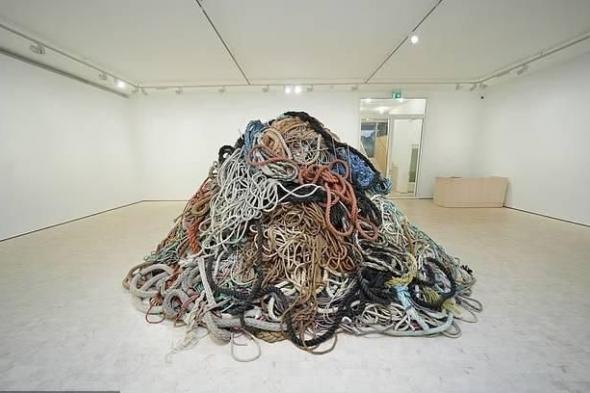 10 أطنان أحبال مهملة.. عمل فني بمليون إسترليني