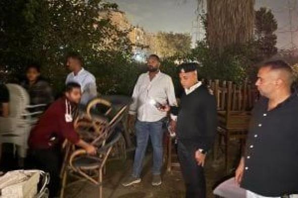 تشميع محلات تدار دون ترخيص وتسبب إزعاجًا للمواطنين فى حدائق الأهرام