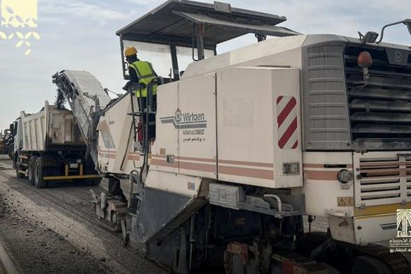 أمانة الأحساء تبدأ تطوير طريق جبل الأربع لرفع كفاءة الحركة المرورية