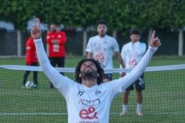 منتخب مصر المشارك فى كأس العرب يختتم تدريباته استعدادا لودية الجزائر الثانية