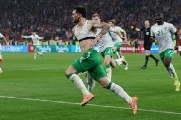 أيرلندا تحقق فوزاً مثيراً على المجر وتؤمن بطاقة الملحق الأوروبى لكأس العالم