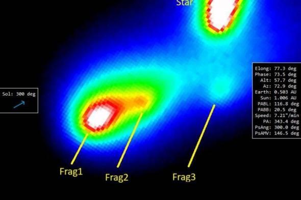 «الختم الفلكي» يوثّق تشظّي مذنّب إلى ثلاث قطع من سماء أبوظبي