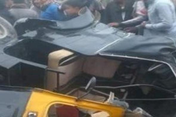 إصابة 2 فى حادث تصادم بين توك توك وسيارة بكفر الشيخ