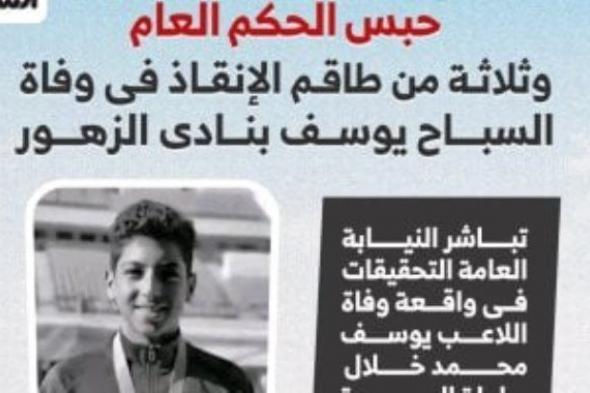تحقيقات وفاة السباح يوسف.. اكتشاف غرقه أثناء السباق التالى.. إنفوجراف وفيديو