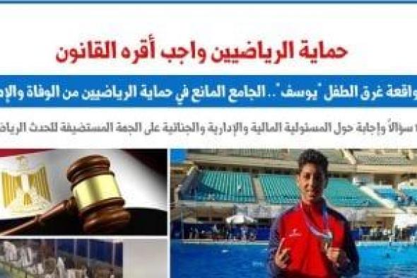 الجامع
المانع
فى
حماية
الرياضيين
من
الوفاة
والإصابة
بعد
واقعة
غرق
الطفل
يوسف