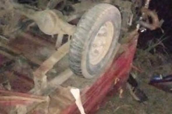 مصرع
شخص
وإصابة
آخرين
فى
حادث
تصادم
سيارتين
وتروسيكل
بمنشأة
القناطر..
صور