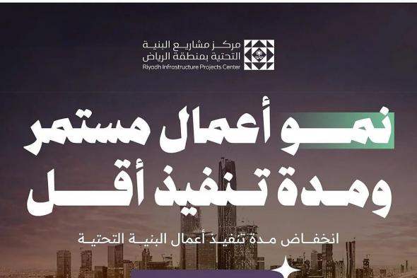 مركز
    البنية
    التحتية
    يسجّل
    انخفاضًا
    بنسبة
    24%
    في
    مدة
    تنفيذ
    الأعمال
    بالرياض
    خلال
    2025