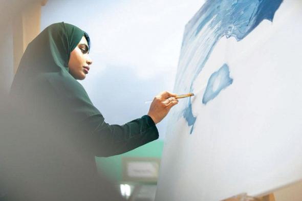 الرسم الحي يلون مهرجان الوثبة للتمور