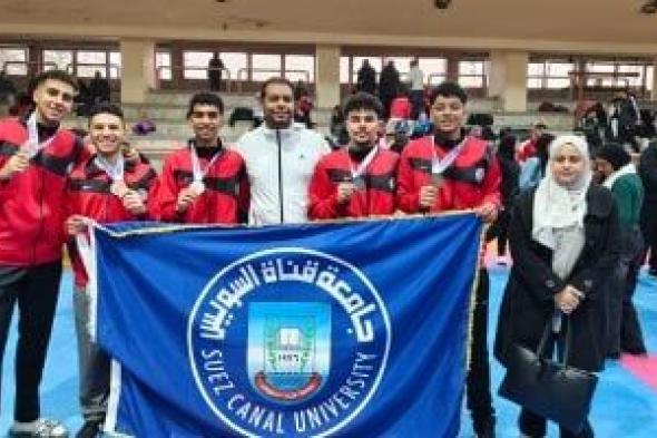 جامعة
القناة
تحصد
الذهب
والفضة
وثالث
جماعي
في
الكاراتيه
بدورة
الشهيد
الرفاعي