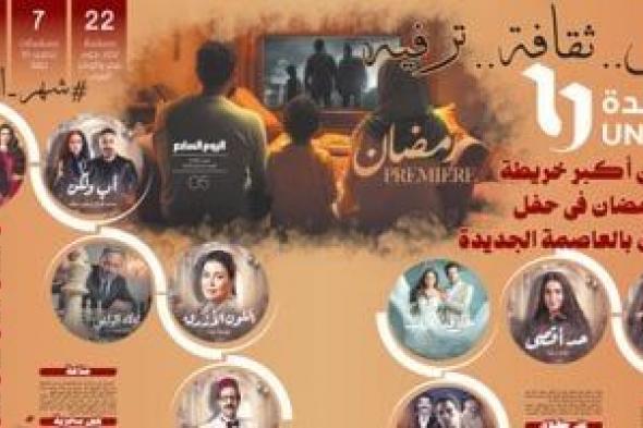 المتحدة
تكشف
عن
أكبر
خريطة
لدراما
رمضان
فى
حفل
أسطورى
بالعاصمة
الجديدة..
«صحاب
الأرض»
دراما
تنتصر
للقضية
الفلسطينية..
و«رجال
الظل»
يكشف
المؤامرات
على
مصر..
مصطفى
شعبان
وهند
صبرى
والعوضى
يقودون
الدراما
الشعبية