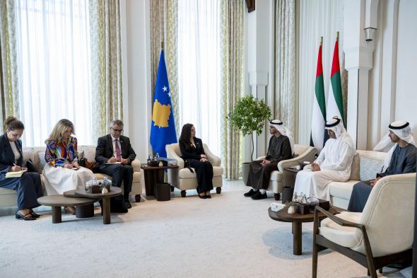 رئيس الدولة ورئيسة كوسوفو يبحثان تعزيز علاقات البلدين