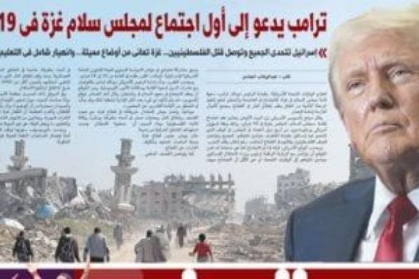 اليوم
السابع:
ترامب
يدعو
إلى
أول
اجتماع
لمجلس
سلام
غزة
فى
19
فبراير