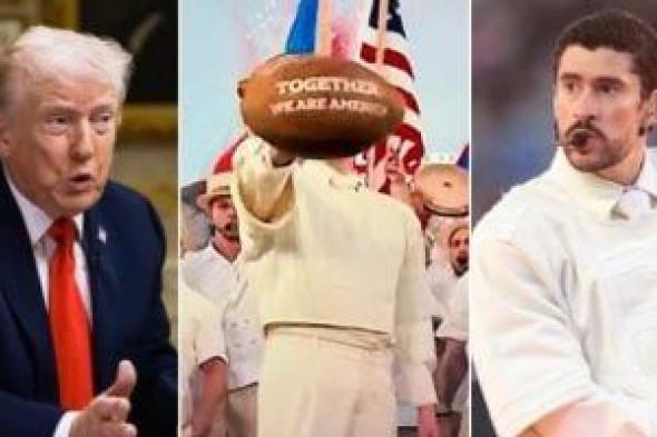 دونالد
ترامب
ينتقد
باد
بانى
بعد
أن
وجه
رسالة
إلى
أمريكا
خلال
عرض
الـ
Super
Bowl