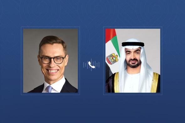 رئيس الدولة ورئيس فنلندا يبحثان هاتفياً علاقات البلدين والتطورات الإقليمية