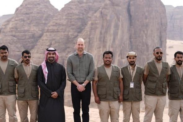 الأمير ويليام يختتم جولته في السعودية داخل محمية شرعان (صور)