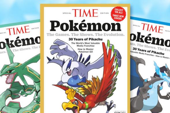 مجلة
TIME
تحتفل
بالذكرى
الثلاثين
لسلسلة
بوكيمون
من
خلال
إصدار
ثلاثة
أغلفة
حصرية