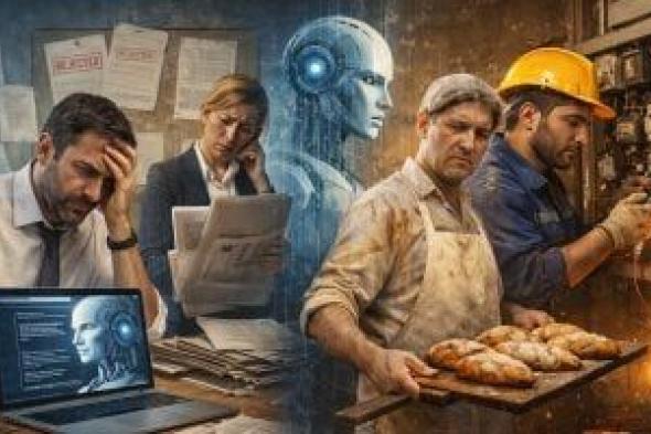 كيف
أجبر
الذكاء
الاصطناعى
كتّابًا
وصحفيين
للعمل
فى
المخابز
وورش
الكهرباء؟
«قصص
انسانية»