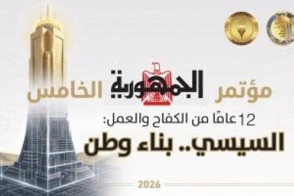 غدا..
مؤتمر
الجمهورية
الخامس
«السيسي
بناء
وطن»