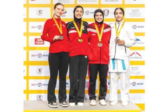 ذهبية ثانية لمصر.. وأولى للأردن في الدوري العالمي للكاراتيه بالفجيرة