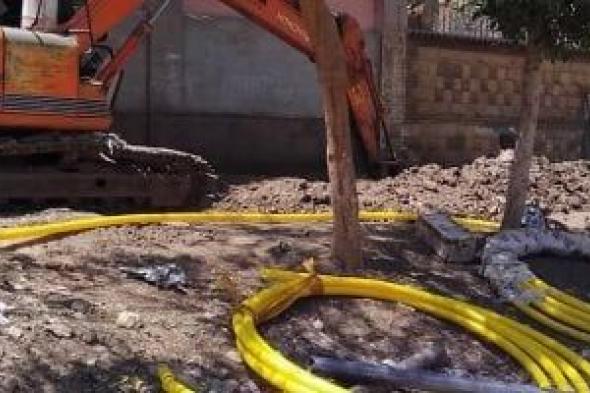 تنفيذ شبكة الغاز الطبيعي بقريتي كوم حلين والغنيمي بمركز منيا القمح